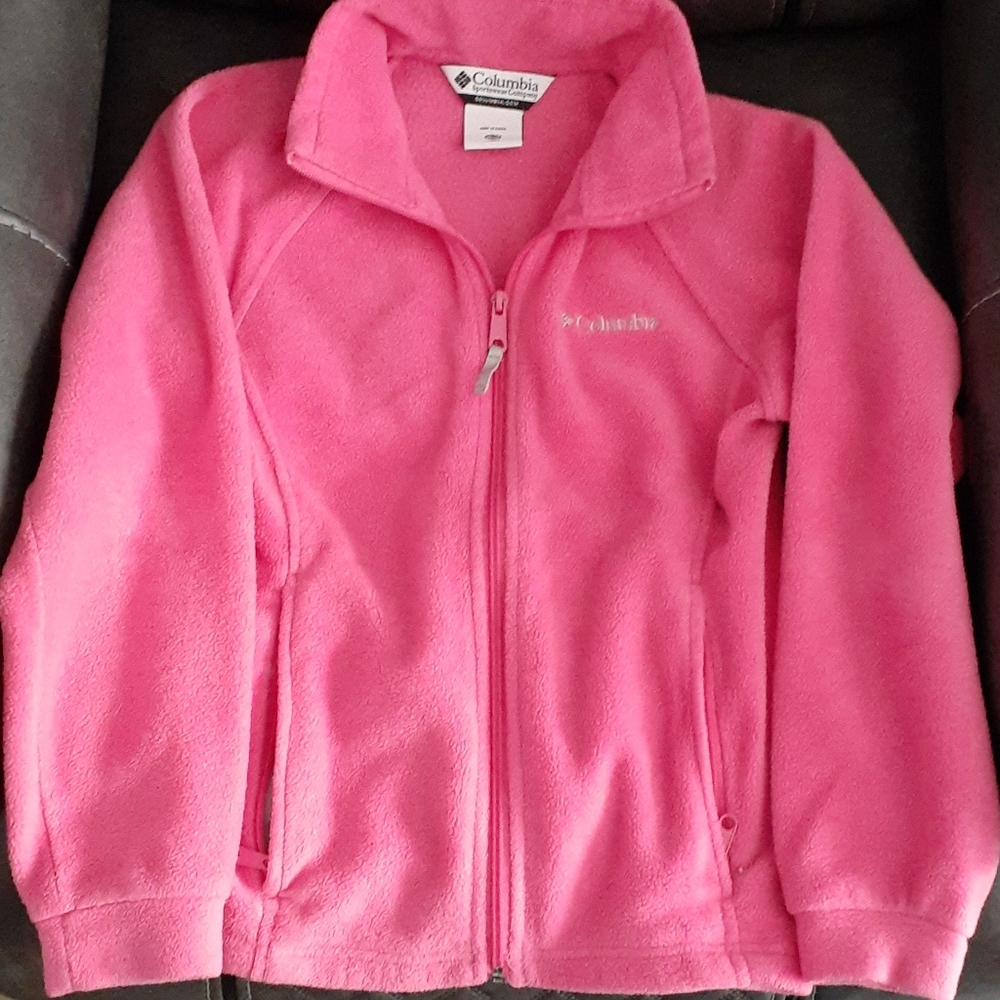 💥HP💥 ❤Girl's Columbia fleece zip up jacket size (10/12)